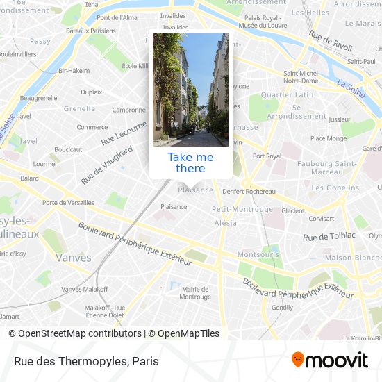 Mapa Rue des Thermopyles