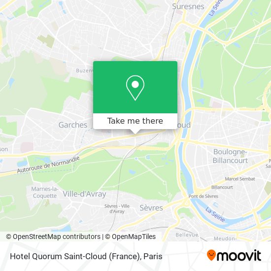 Mapa Hotel Quorum Saint-Cloud (France)