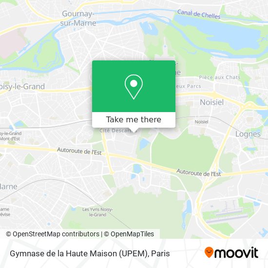 Mapa Gymnase de la Haute Maison (UPEM)