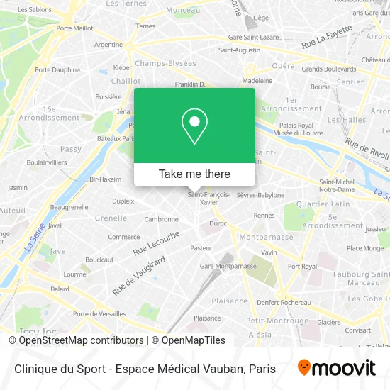 Clinique du Sport - Espace Médical Vauban map