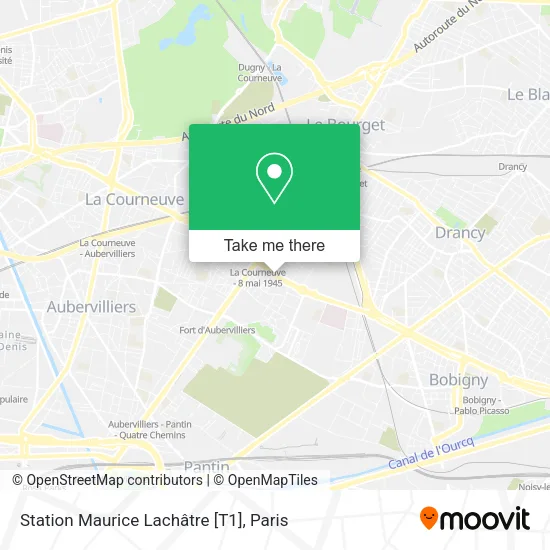 Mapa Station Maurice Lachâtre [T1]