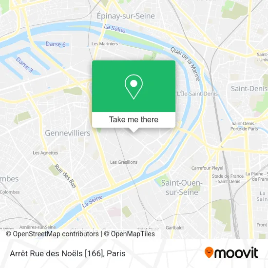 Arrêt Rue des Noëls [166] map