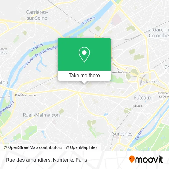 Rue des amandiers, Nanterre map
