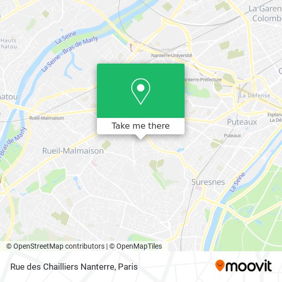 Mapa Rue des Chailliers Nanterre