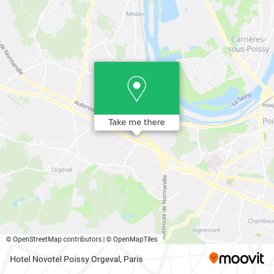 Mapa Hotel Novotel Poissy Orgeval