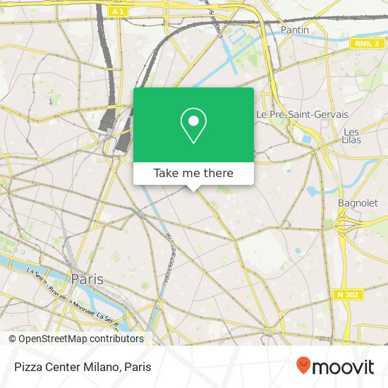 Pizza Center Milano map