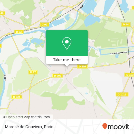 Mapa Marché de Gouvieux
