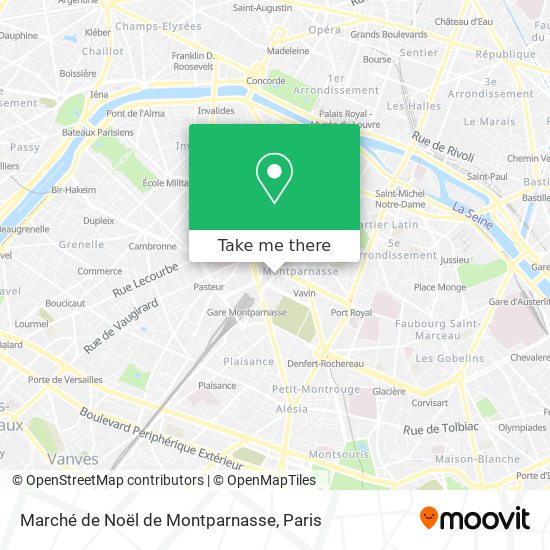 Mapa Marché de Noël de Montparnasse