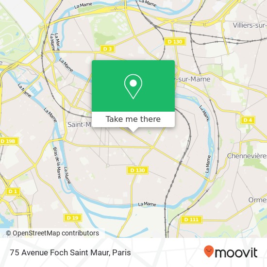 75 Avenue Foch Saint Maur map