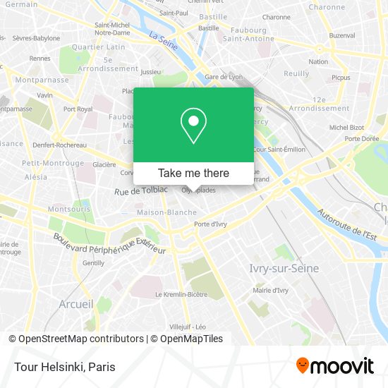 Tour Helsinki map