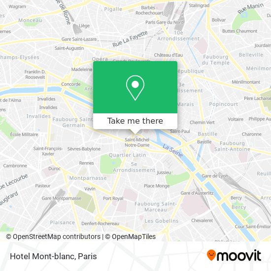 Hotel Mont-blanc map