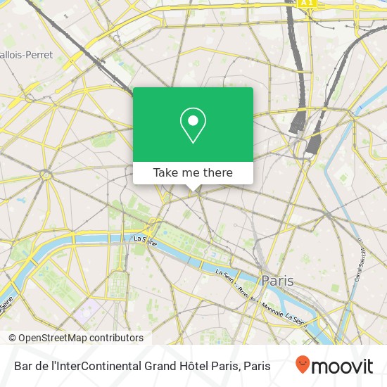 Bar de l'InterContinental Grand Hôtel Paris map