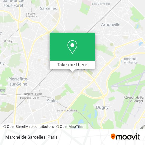 Mapa Marché de Sarcelles