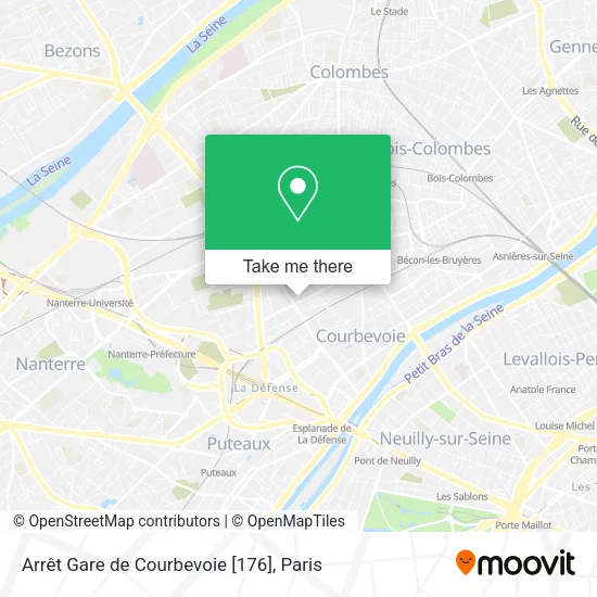 Arrêt Gare de Courbevoie [176] map