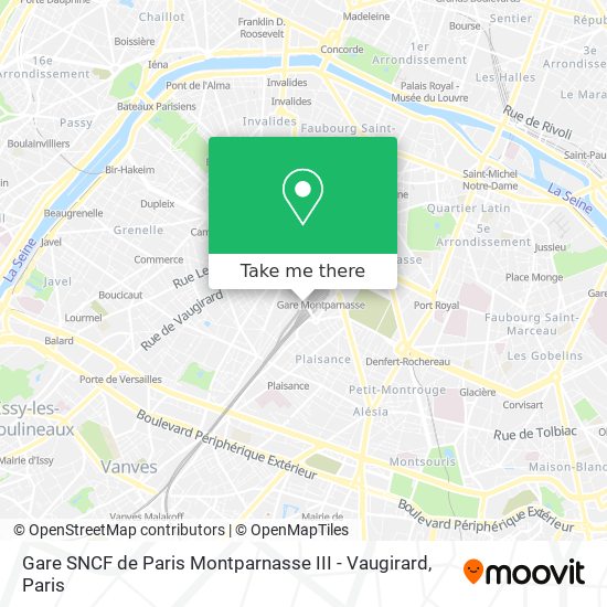 Gare SNCF de Paris Montparnasse III - Vaugirard map