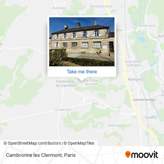 Cambronne les Clermont map