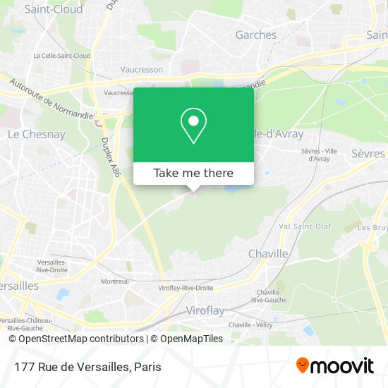 Mapa 177 Rue de Versailles