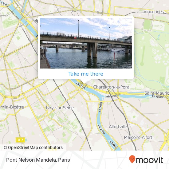 Mapa Pont Nelson Mandela