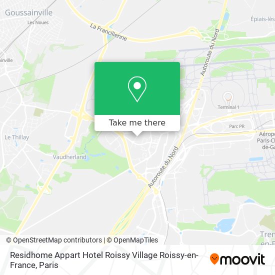 Mapa Residhome Appart Hotel Roissy Village Roissy-en-France