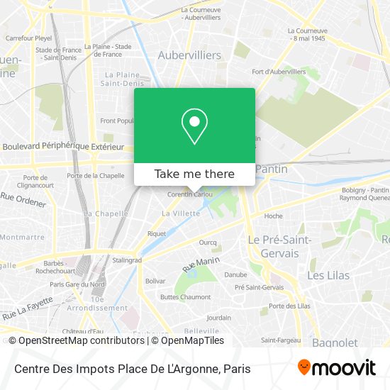 Centre Des Impots Place De L'Argonne map