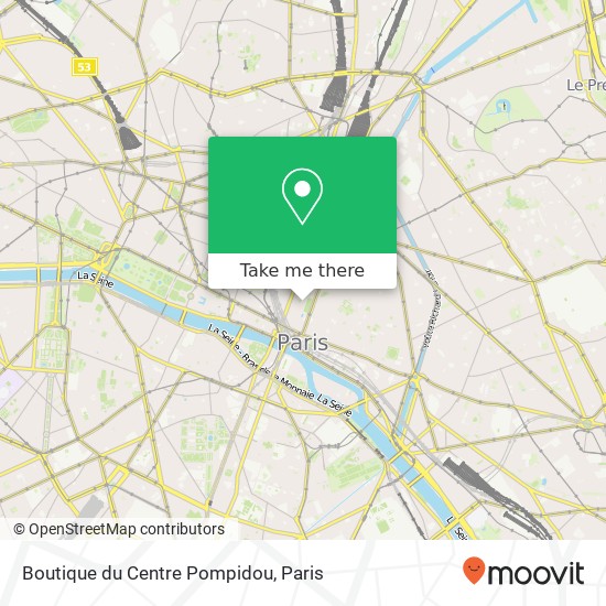 Mapa Boutique du Centre Pompidou