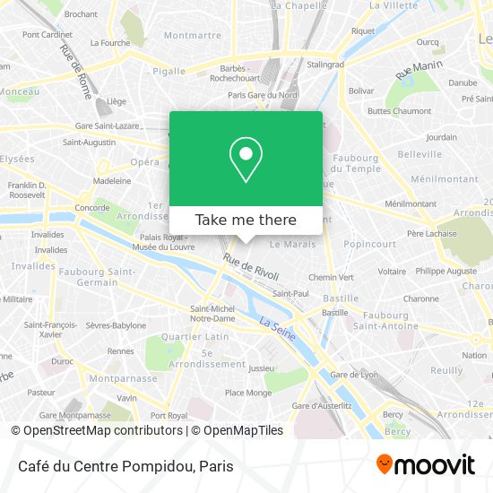 Mapa Café du Centre Pompidou