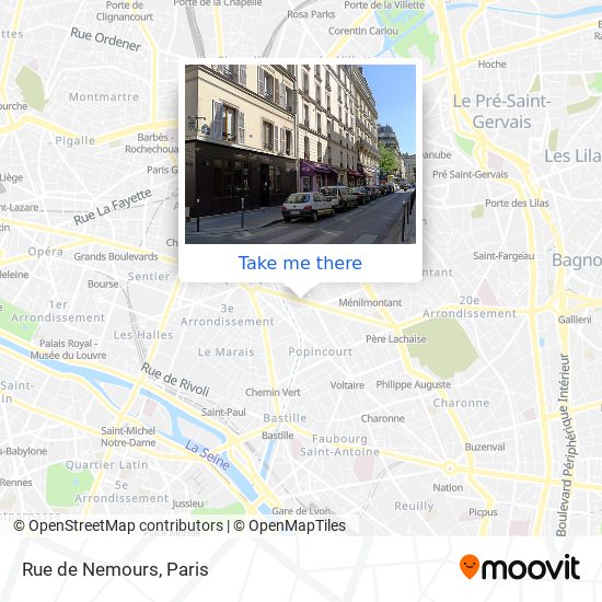Mapa Rue de Nemours