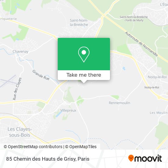 85 Chemin des Hauts de Grisy map