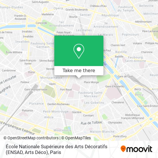 École Nationale Supérieure des Arts Décoratifs (ENSAD, Arts Déco) map