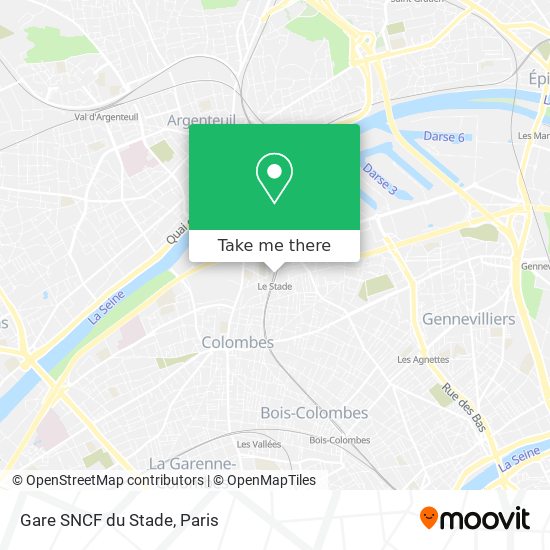 Mapa Gare SNCF du Stade