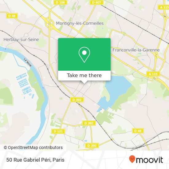 Mapa 50 Rue Gabriel Péri