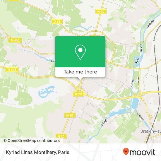 Mapa Kyriad Linas Montlhery