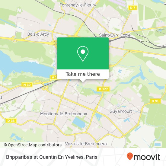 Bnpparibas st Quentin En Yvelines map