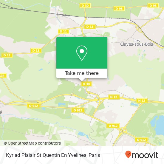 Kyriad Plaisir St Quentin En Yvelines map