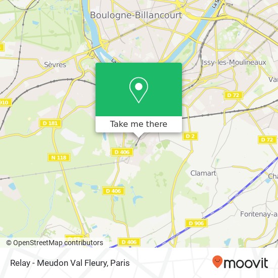 Mapa Relay - Meudon Val Fleury