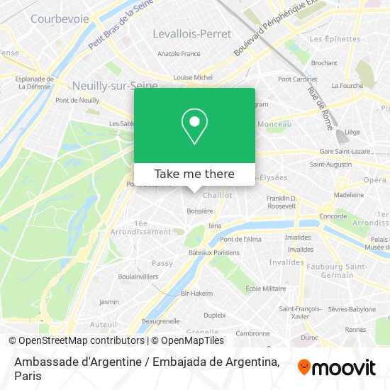Ambassade d'Argentine / Embajada de Argentina map