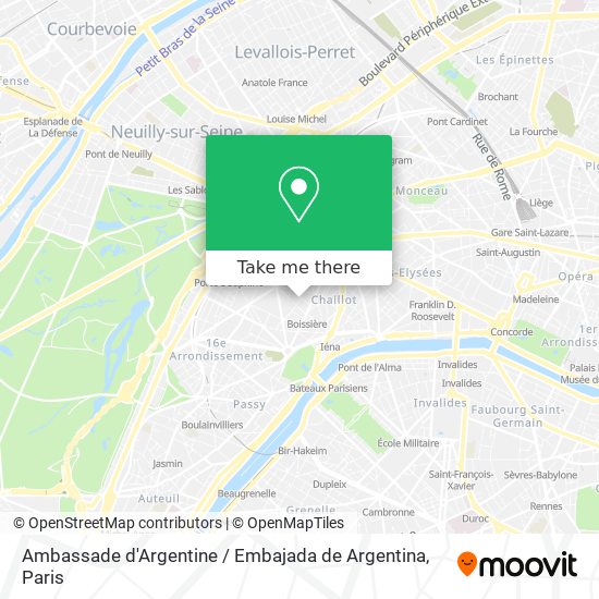 Mapa Ambassade d'Argentine / Embajada de Argentina