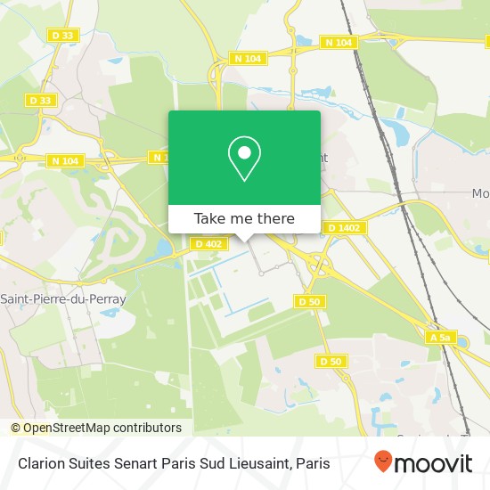 Mapa Clarion Suites Senart Paris Sud Lieusaint