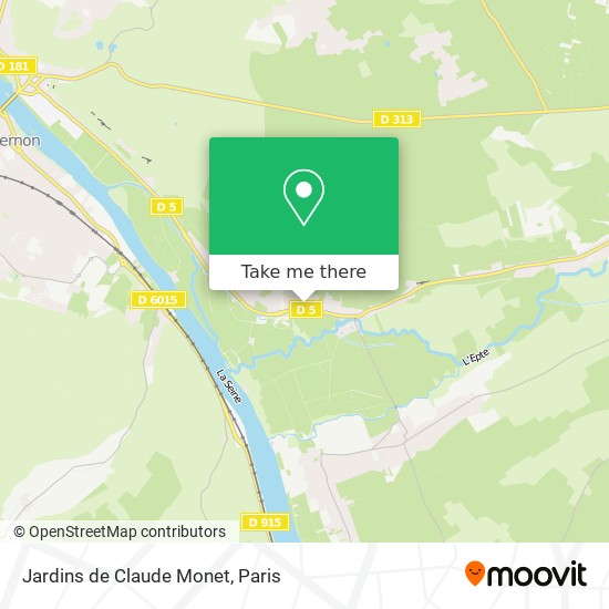 Jardins de Claude Monet map