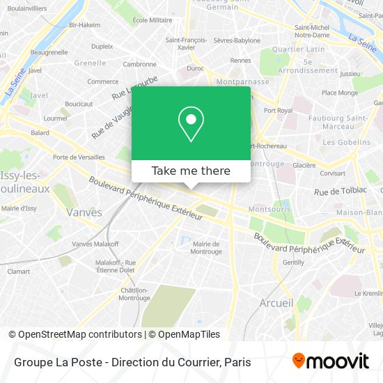 Mapa Groupe La Poste - Direction du Courrier