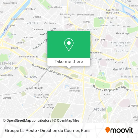 Groupe La Poste - Direction du Courrier map