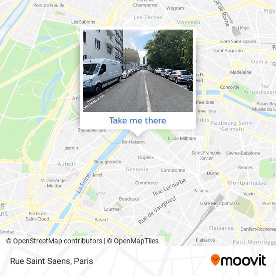 Mapa Rue Saint Saens