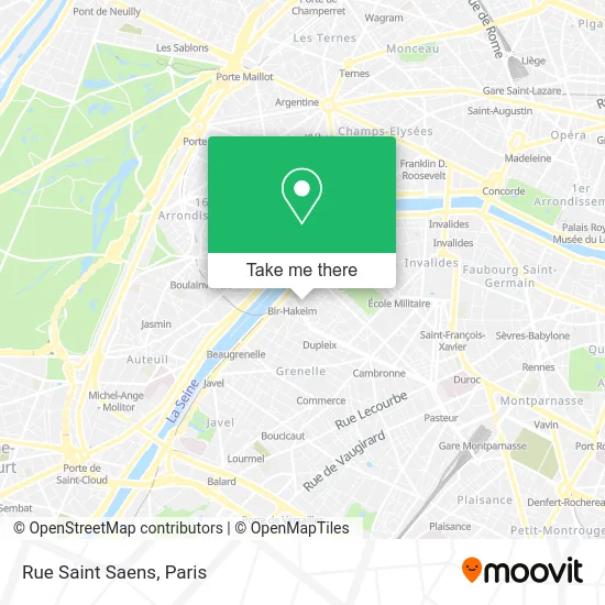 Rue Saint Saens map