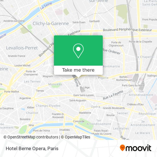 Hotel Berne Opera map