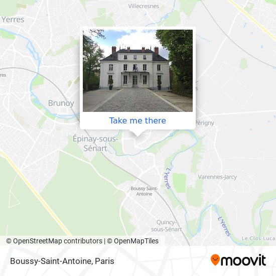 Mapa Boussy-Saint-Antoine
