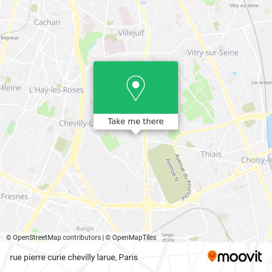 rue pierre curie chevilly larue map