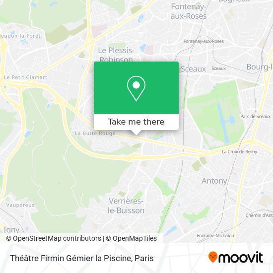 Mapa Théâtre Firmin Gémier  la Piscine