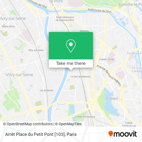 Arrêt Place du Petit Pont [103] map