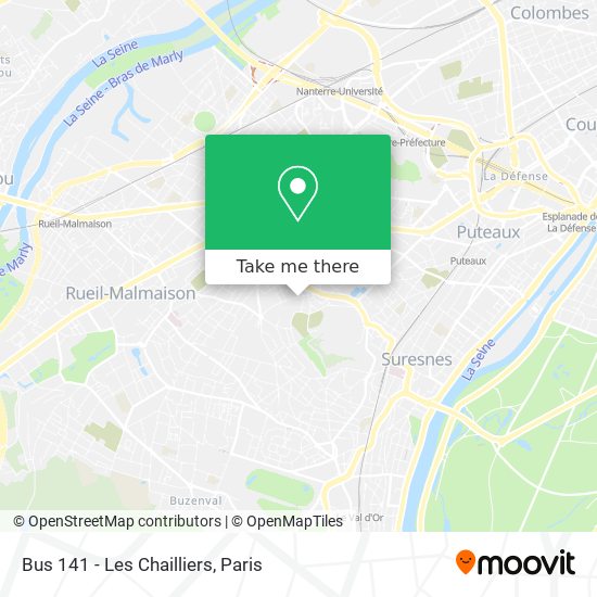 Bus 141 - Les Chailliers map