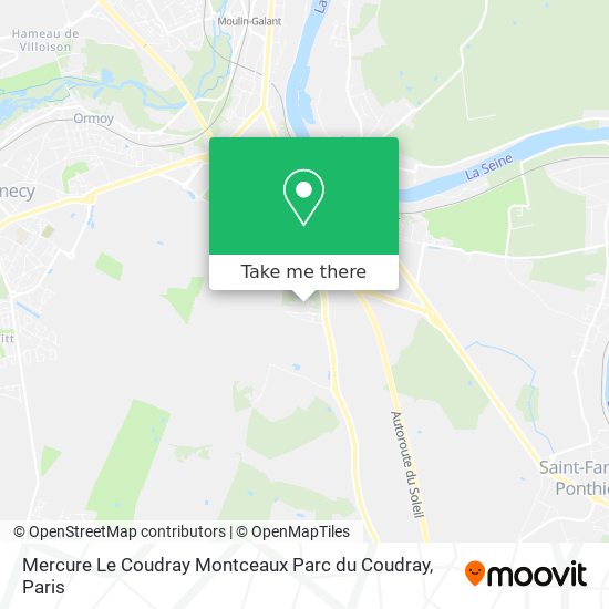 Mercure Le Coudray Montceaux Parc du Coudray map